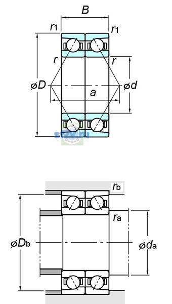 Фото подшипника 7019DB FY