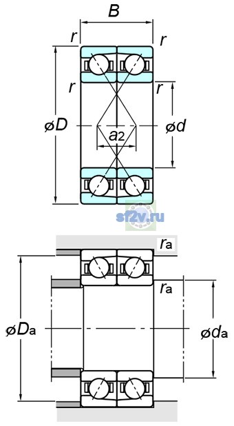 Фото подшипника 7019DF FY