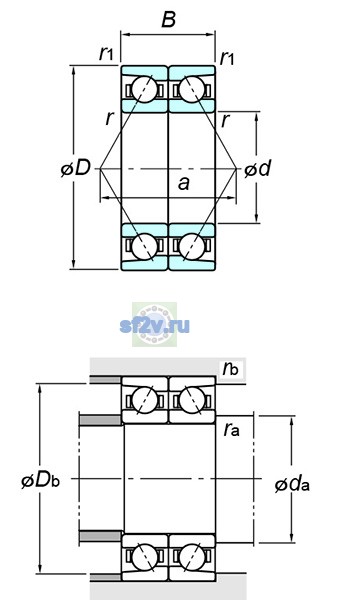 Фото подшипника 7020CDB FY