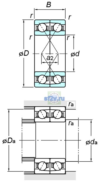 Фото подшипника 7020CDF FY