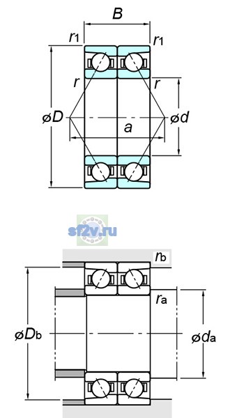 Фото подшипника 7022BDB FY