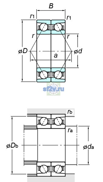 Фото подшипника 7022DB FY