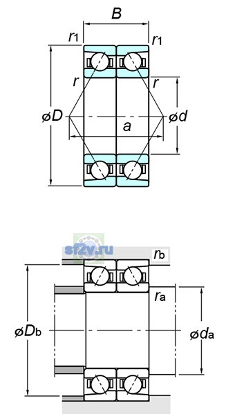 Фото подшипника 7024DB FY