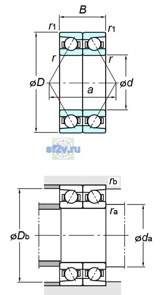 Фото подшипника 7026BDB FY