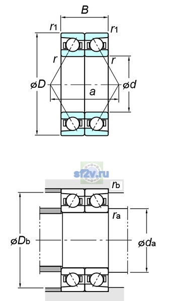 Фото подшипника 7032DB FY