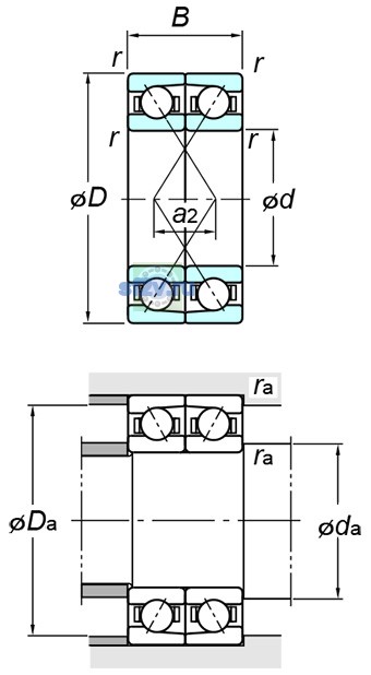 Фото подшипника 7032DF FY