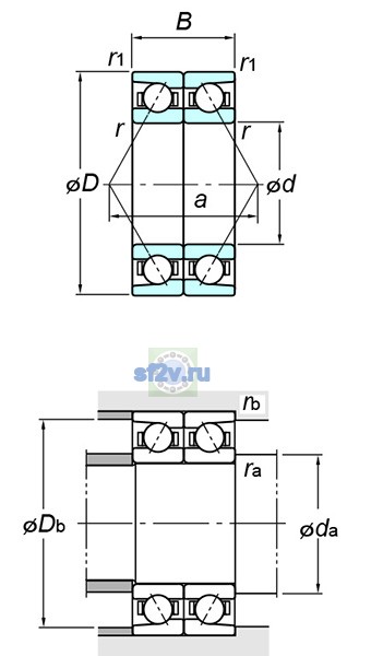 Фото подшипника 7034DB FY