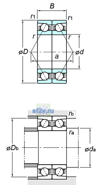 Фото подшипника 7038BDB FY