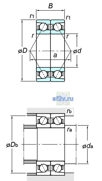 Фото подшипника 7038CDB FY