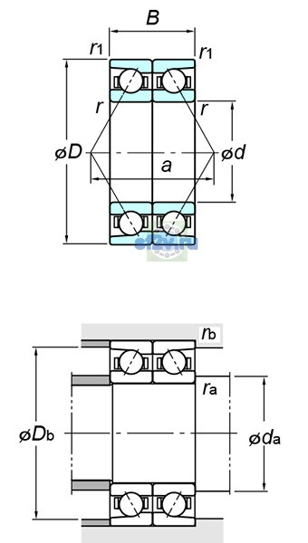 Фото подшипника 7072DB FY