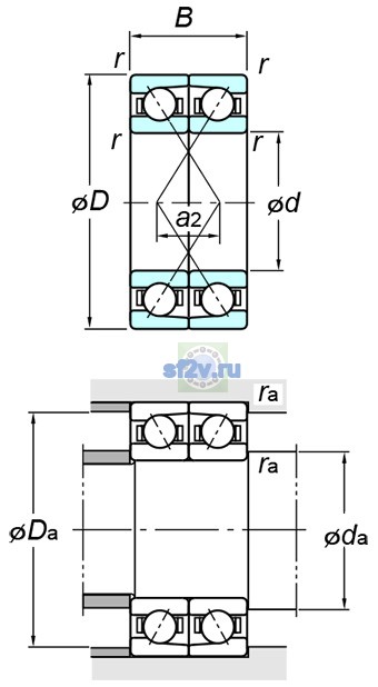 Фото подшипника 7076DF FY