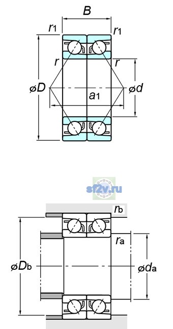 Фото подшипника 7200BDB