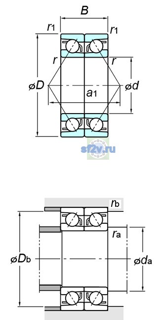 Фото подшипника 7202BDB