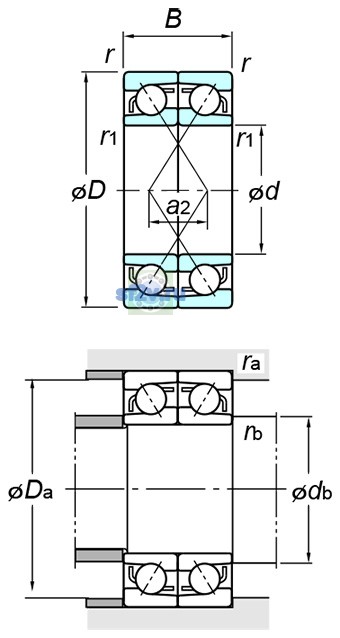 Фото подшипника 7202DF