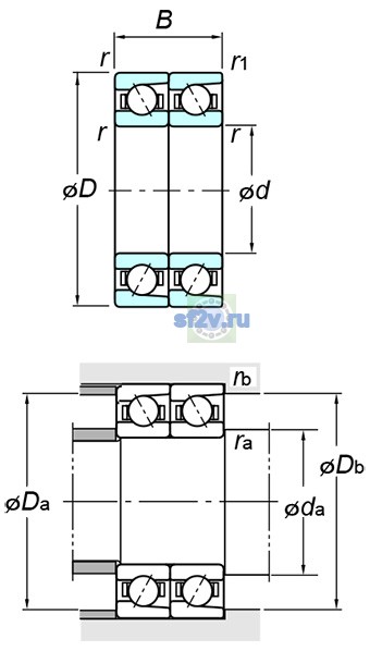 Фото подшипника 7202DT FY