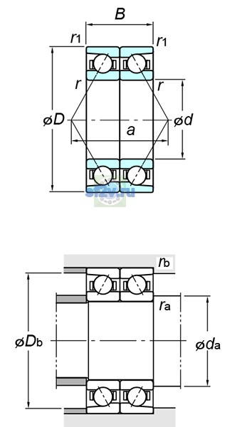 Фото подшипника 7203BDB FY