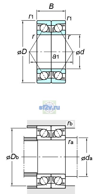 Фото подшипника 7204BDB