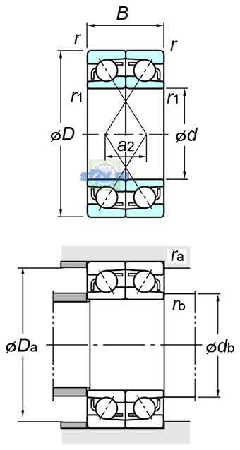 Фото подшипника 7204BDF