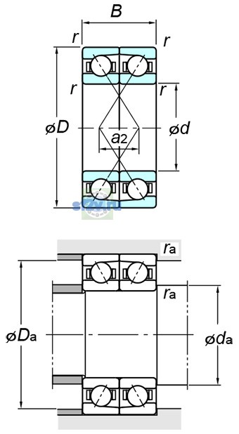 Фото подшипника 7204BDF FY