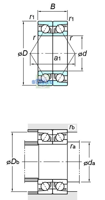 Фото подшипника 7205BDB
