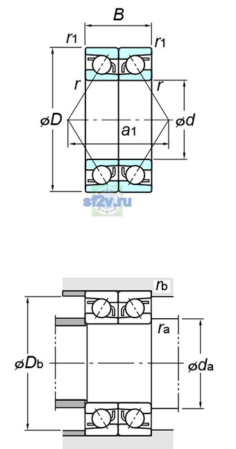 Фото подшипника 7205CDB
