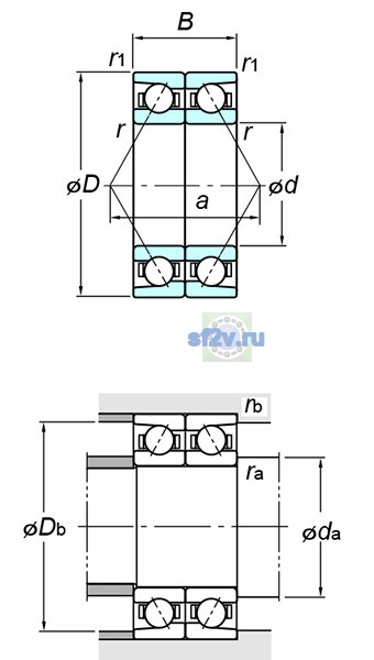 Фото подшипника 7206BDB FY