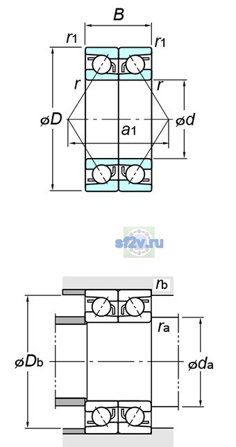 Фото подшипника 7206CDB