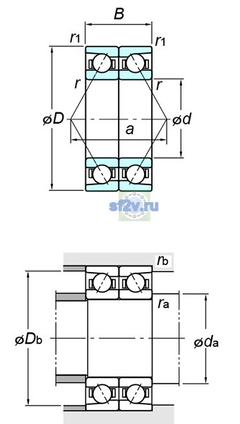 Фото подшипника 7206DB FY