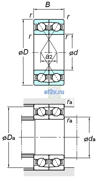 Фото подшипника 7207DF FY