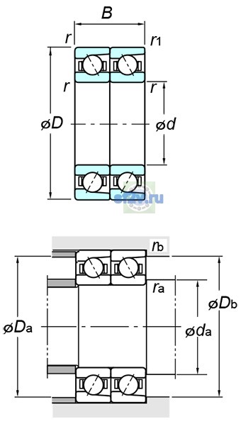 Фото подшипника 7208BDT FY