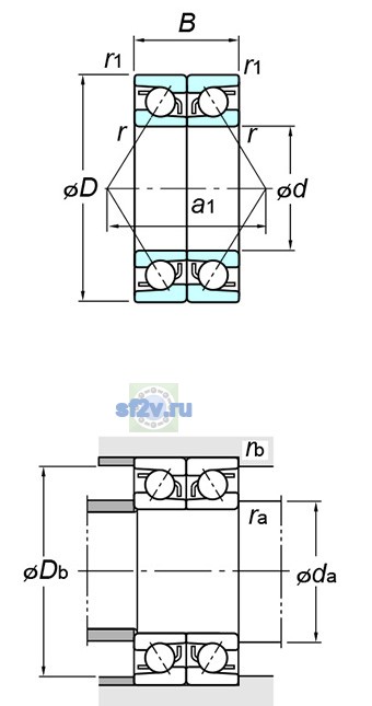 Фото подшипника 7208CDB