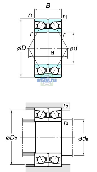 Фото подшипника 7208CDB FY