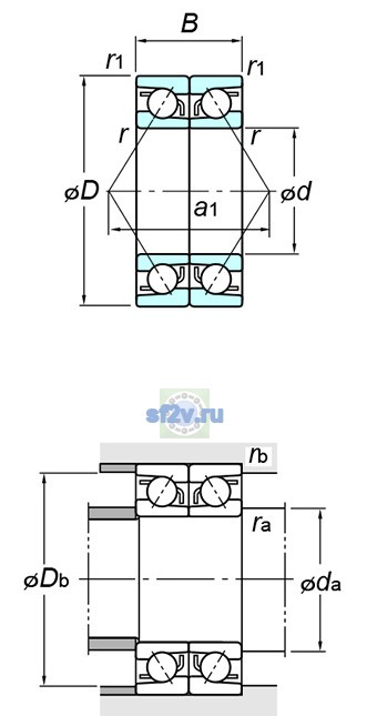 Фото подшипника 7209BDB