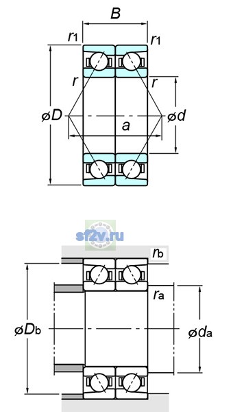 Фото подшипника 7209BDB FY