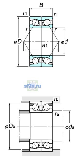 Фото подшипника 7211BDB