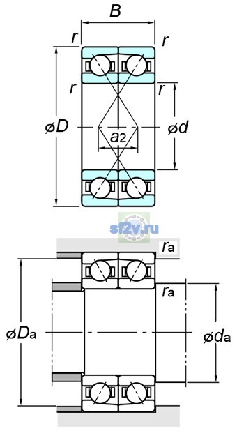 Фото подшипника 7211DF FY