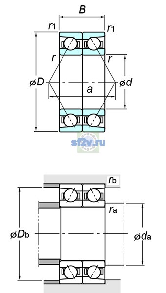 Фото подшипника 7212DB FY