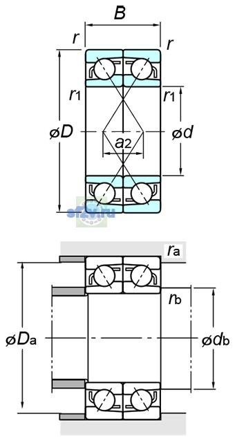 Фото подшипника 7212DF