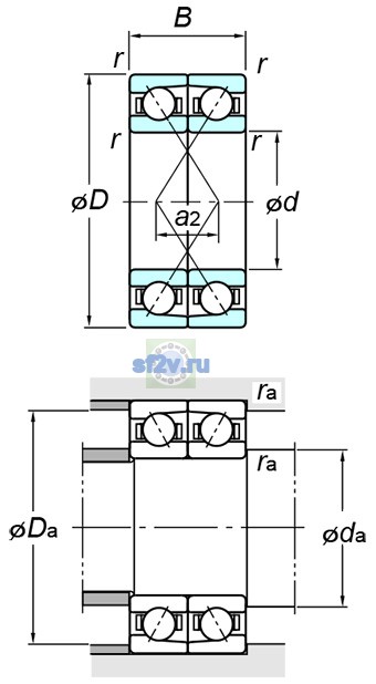 Фото подшипника 7212DF FY