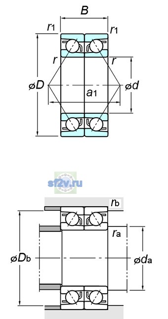 Фото подшипника 7216BDB