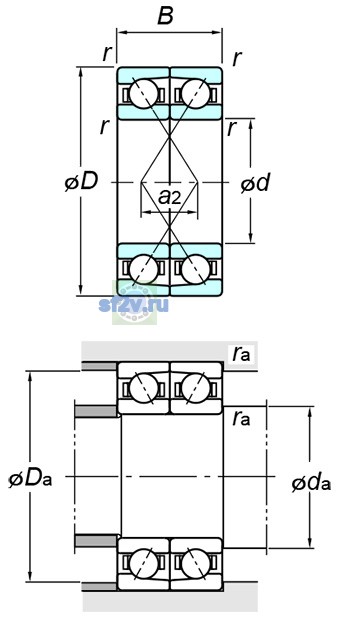 Фото подшипника 7216DF FY