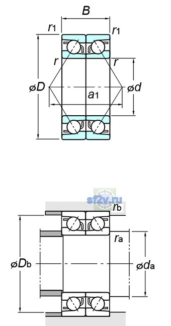 Фото подшипника 7219BDB