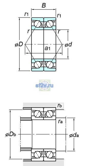 Фото подшипника 7220BDB