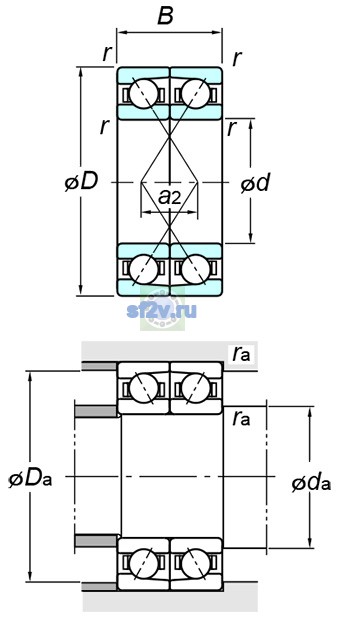 Фото подшипника 7220CDF FY