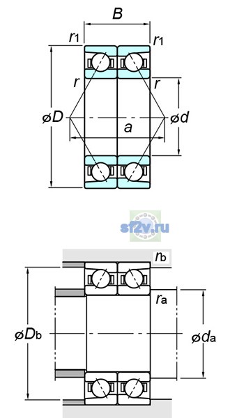 Фото подшипника 7222BDB FY