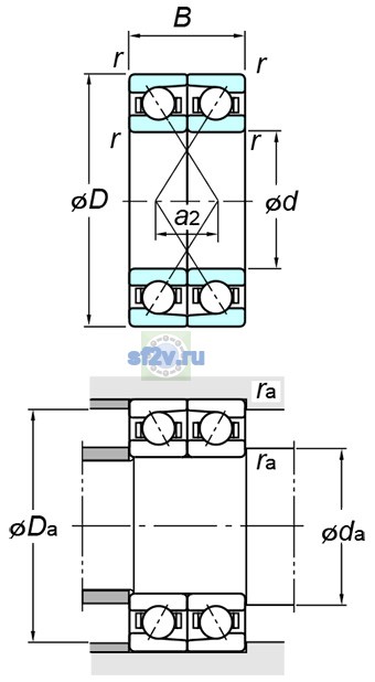 Фото подшипника 7222BDF FY