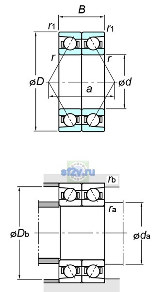 Фото подшипника 7228DB FY
