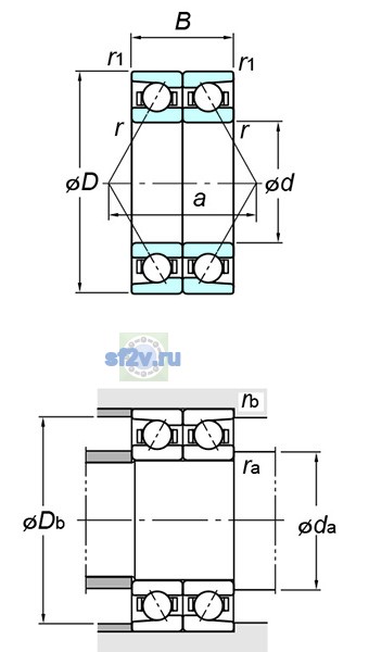 Фото подшипника 7232BDB FY