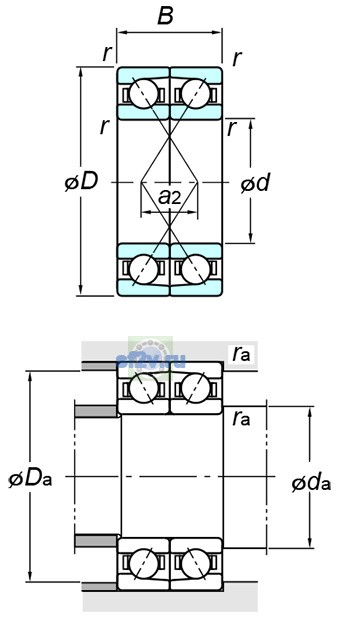 Фото подшипника 7300DF FY