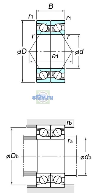 Фото подшипника 7302DB
